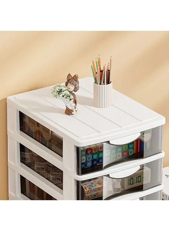 Large Black 4 Layer Desktop Organizer with Drawers Office Storage Box - Image 5